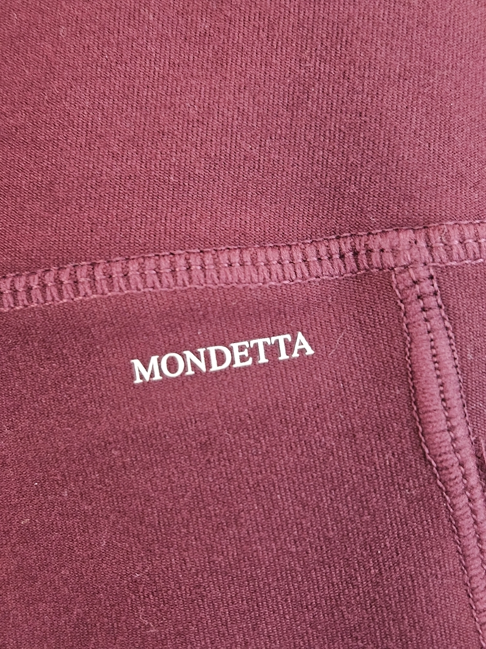 Mondetta Burgundy High Rise Moto Leggings w/ Pockets Size L - Picture 6 of 15